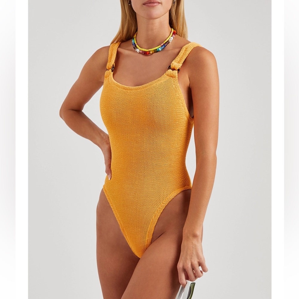 NWT / Hunza G Domino One Piece Swimsuit in Mango